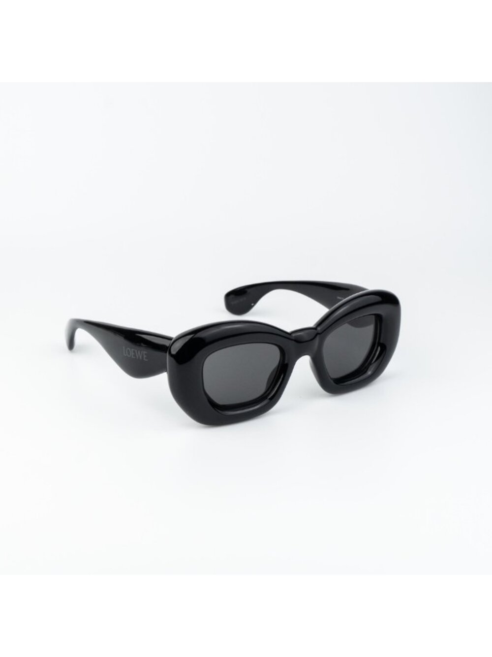 Loewe Women Sunglasses Black Smoke Cat Eye LW40117I INFLATED 01A NEW AUTHENTIC
